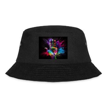 Holi Festival - Bucket Hat - Schwarz - Vorne - Lela (165cm)