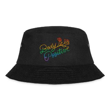 Gay Pride Parade LGBTQ+ Rainbow Flag Body Positive - Bucket Hat - Schwarz - Vorne - Lela (165cm)