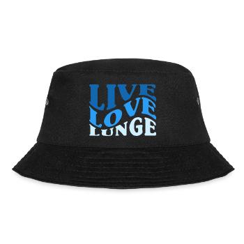 Live Love Lunge Ocean Maritim Whale Watching - Bucket Hat - black - Front - Lela (165cm)