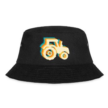 Retro-Traktor - Bucket Hat - Schwarz - Vorne - Lela (165cm)
