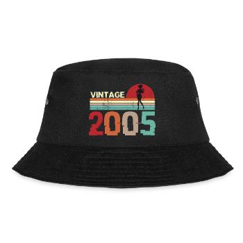 Vintage 2005 Anniversaire rétro sunset design - Bob - noir - Devant - Lela (165cm)