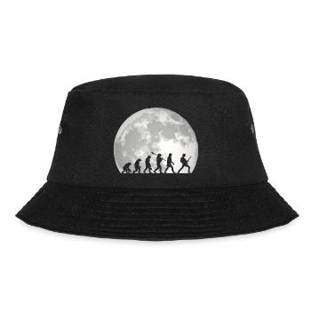 Human Evolution Guitar Band Moon Vintage Guitariste - Bob - noir - Devant - Lela (165cm)