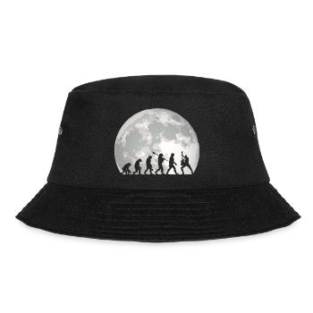 Human Evolution Guitar Band Moon Vintage Guitariste - Bob - noir - Devant - Lela (165cm)
