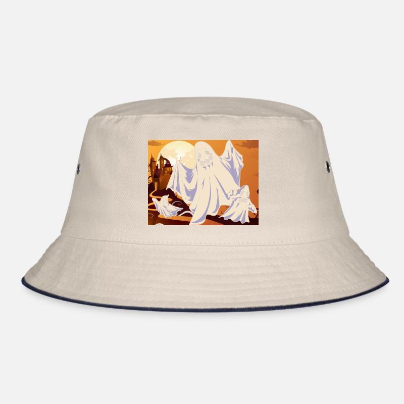 Gruseliges Halloween Geschenk Vollmond Geist Bucket Hat