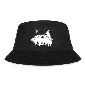 Meow - Bucket Hat - Schwarz - Vorne - Lela (165cm)