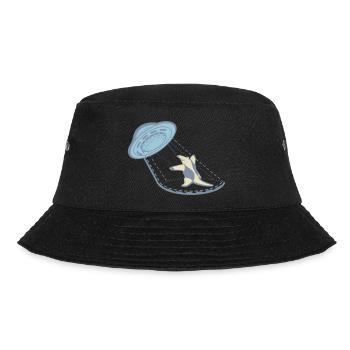 Tamandua Kleiner Ameisenbär gegen Ufo - Bucket Hat - Schwarz - Vorne - Lela (165cm)