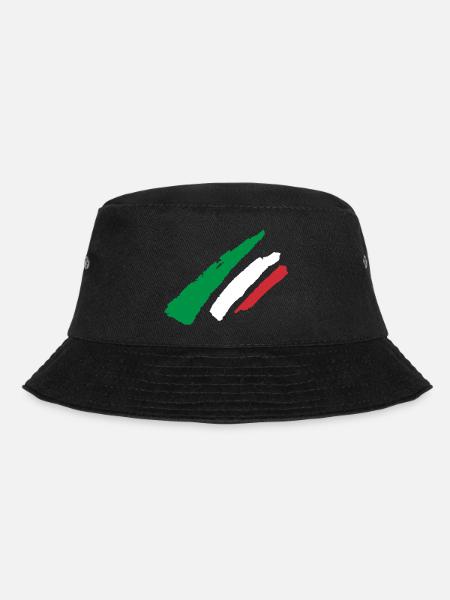 Italien Flagge Streifen - Bucket Hat - Schwarz