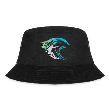 surfer wave water sea sports color icon logo - Bucket Hat - black - Front - Lela (165cm)