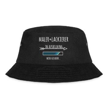 Maler und Lackierer Ausbildung Beruf - Bucket Hat - Schwarz - Vorne - Lela (165cm)