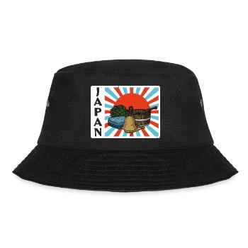 Japan Sauna Massage Banja Saunaclub Saunameister - Bucket Hat - Schwarz - Vorne - Lela (165cm)