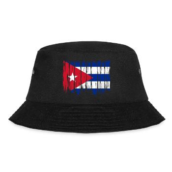 Kuba Flagge Karibik Urlaub Cuba Reise Havanna - Bucket Hat - Schwarz - Vorne - Lela (165cm)