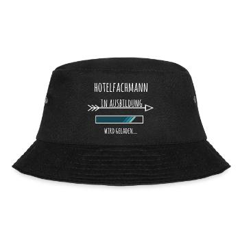 Hotelfachmann Ausbildung Beruf Geschenk - Bucket Hat - Schwarz - Vorne - Lela (165cm)