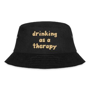 drinking as a therapy - Bucket Hat - Schwarz - Vorne - Lela (165cm)