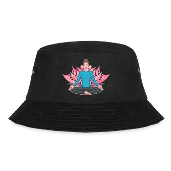 Spiritual Yogi Lotus Blossoms Gift Yoga - Bucket Hat - black - Front - Lela (165cm)