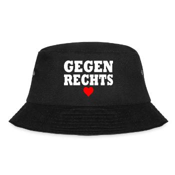 Gegen rechts - Bucket Hat - Schwarz - Vorne - Lela (165cm)