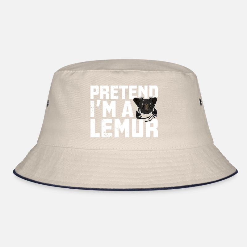 Pretend I'm a lemur Primat Madagaskar Bucket Hat