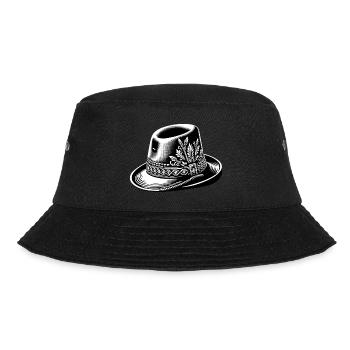 Trachtenhut | Traditionell Bayrisch - Bucket Hat - Schwarz - Vorne - Lela (165cm)