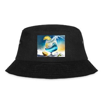 Nach mir die Ginflut Gin and Tonic monster wave - Bucket Hat - black - Front - Lela (165cm)
