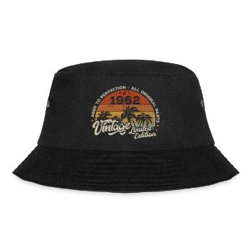 Vintage 1962 Geburtstag Retro 1962 - Bucket Hat - Schwarz - Vorne - Lela (165cm)