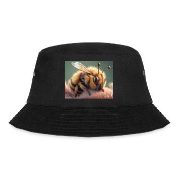 Niedliche Tiere, die Winterschlaf halten – Biene - Bucket Hat - Schwarz - Vorne - Lela (165cm)