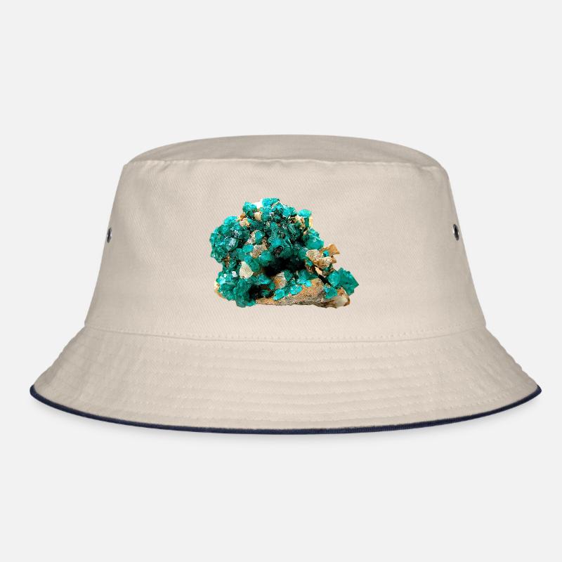 Dioptas Mineral Copper Emerald Silicate Crystal Bucket Hat