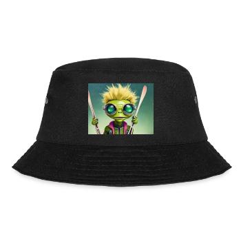 mignon petit vert rétro vintage alien skie - Bob - noir - Devant - Lela (165cm)