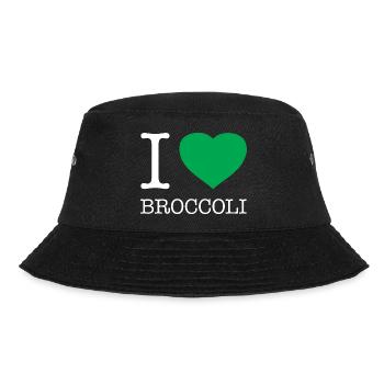 I LOVE BROCCOLI Brokkoli - Bucket Hat - black - Front - Lela (165cm)