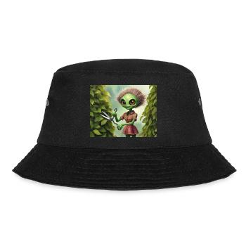 mignon petit vert rétro extraterrestre jardin de travail - Bob - noir - Devant - Lela (165cm)