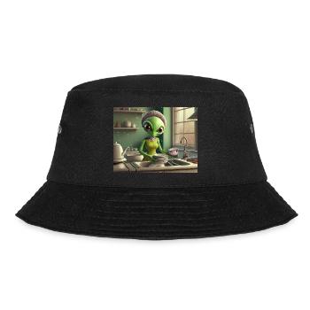 mignon petit vert rétro vintage alien tous les jours - Bob - noir - Devant - Lela (165cm)