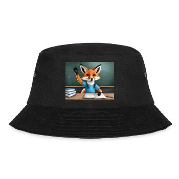 Niedlicher kleiner Unhold, Fuchs, der seine Hand hebt - Bucket Hat - Schwarz - Vorne - Lela (165cm)