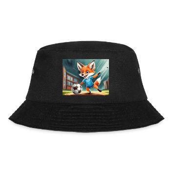 niedlicher kleiner unhold fuchs alltag – fußball - Bucket Hat - Schwarz - Vorne - Lela (165cm)