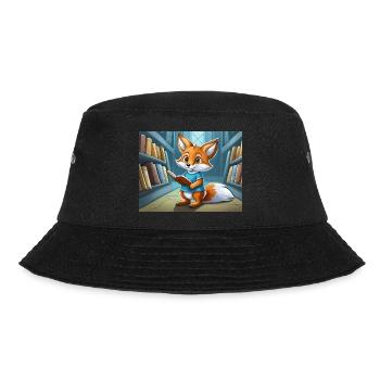 Niedlicher kleiner Teufel Fuchs Alltag – liest - Bucket Hat - Schwarz - Vorne - Lela (165cm)