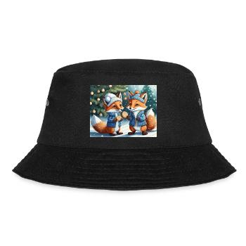 Niedlicher kleiner Teufel Fuchs Alltag – Kekse - Bucket Hat - Schwarz - Vorne - Lela (165cm)