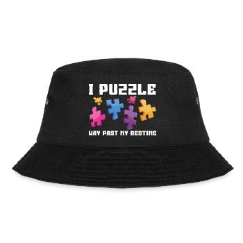 Ich Rätsele Weit Über Meine Schlafenszeit Hinaus - Bucket Hat - Schwarz - Vorne - Lela (165cm)