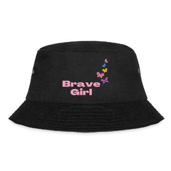 Brave Girl with butterflies - Bucket Hat - black - Front - Lela (165cm)