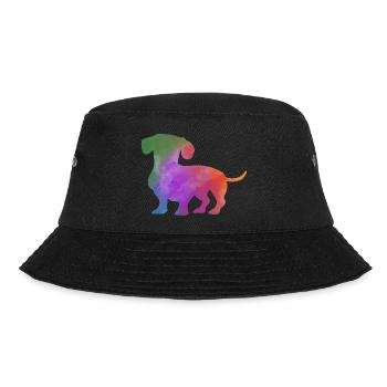 BUNTER DACKEL - Bucket Hat - Schwarz - Vorne - Lela (165cm)