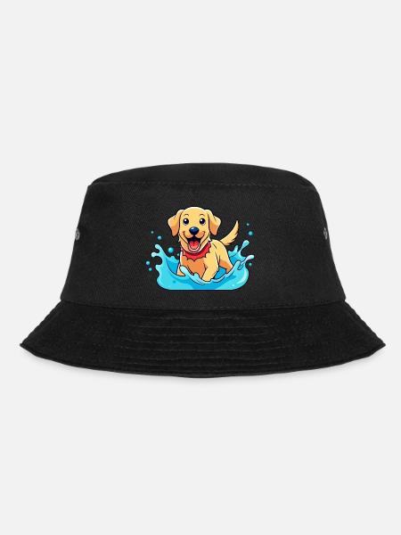 Joyeux Labrador Retriever éclaboussant dans l’Art de la piscine - Bob - noir