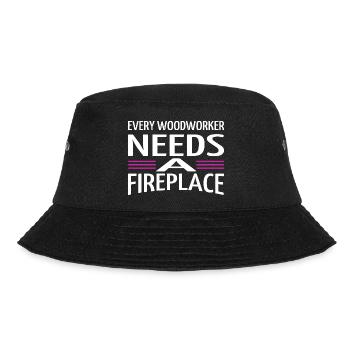 apprentice present chop wood awesome forest work - Bucket Hat - Schwarz - Vorne - Lela (165cm)