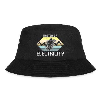 Master of electricity Elektriker Lichttechniker - Bucket Hat - Schwarz - Vorne - Lela (165cm)