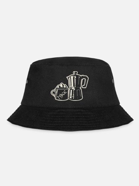 Coffee Hike - Mountain Espresso [Weiß] - Bucket Hat - Schwarz