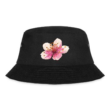 Kirschblüte - Bucket Hat - Schwarz - Vorne - Lela (165cm)