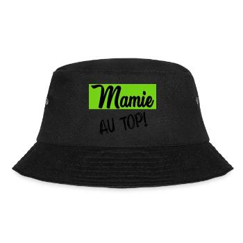 OMA. MUTTERTAG. ALLES GUTE ZUM OMA-TAG. ICH LIEBE DICH - Bucket Hat - Schwarz - Vorne - Lela (165cm)