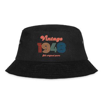 Jahrgang 1948, alle Originalteile - Bucket Hat - Schwarz - Vorne - Lela (165cm)