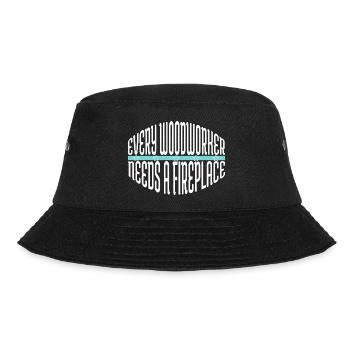woodworking jackhammer funny quote carpentry - Bucket Hat - Schwarz - Vorne - Lela (165cm)