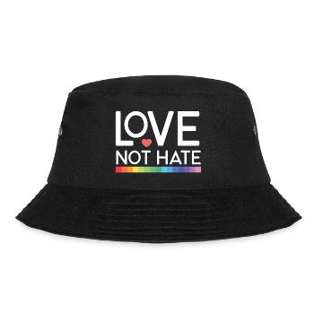 LGBT Pride Month - Liebe statt Hass - Bucket Hat - Schwarz - Vorne - Lela (165cm)