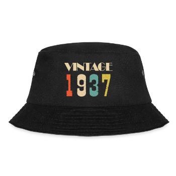 2010 Vintage Geschenk in limitierter Auflage - Bucket Hat - Schwarz - Vorne - Lela (165cm)