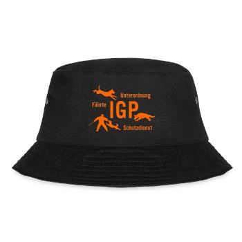 IGP Hundesport - orange - Bucket Hat - Schwarz - Vorne - Lela (165cm)