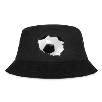 Polen Landkarte umrahmt echten Fußball - Bucket Hat - Schwarz - Vorne - Lela (165cm)