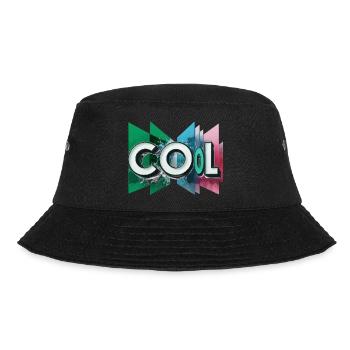 Cool - Wortdesign - Bucket Hat - Schwarz - Vorne - Lela (165cm)