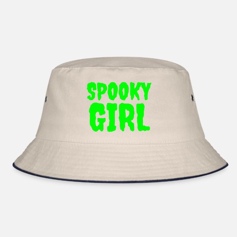 Gruseliges Mädchen Neon Horror Design Bucket Hat